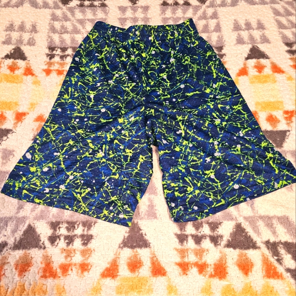 CHAMPION Basketball Shorts Blue and Neon Green 💚 Size Large
